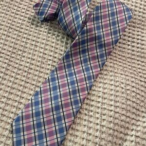 Nautica Blue and Pink Checkered Tie
